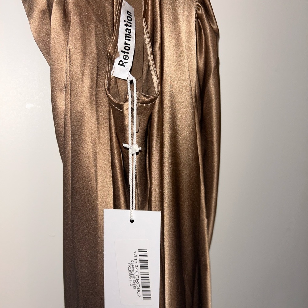 silky REFORMATION CASSETTE DRESS - BROWN (croissant)